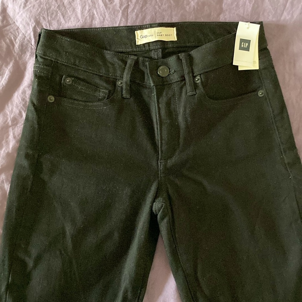 Black bootcut jeans Gap petite